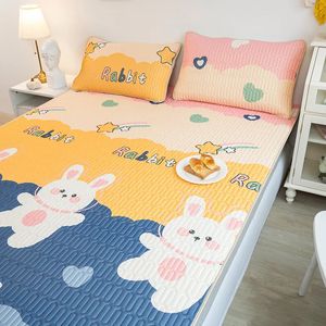 Bedding Sets 3PCS Summer Sleeping Mat Set Latex Pad Easytoclean Printing Foldable Fall Cool Pillowcase Ice Silks Mattress Sheets Baby Bed 231011