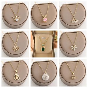 Newest Fashion Luxury 18K Gold Plated pendant Lip chain necklace rose gold clavicle necklace Jewelry Accessories Gifts no box