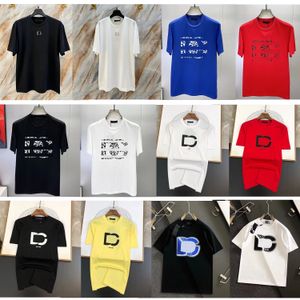 New designer cotton T-shirt men's short sleeve ice silk half sleeve fashion trend brand loose clothes for teenagers M-4XL
