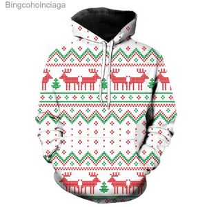 Kvinnors hoodies tröjor Santa Claus Christmas Tree Men's Hoodies Casual Fashion Tops Streetwear Långärmfjäder 3D Tryckt 2022 Hot Sale Unisex Cooll231011