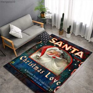 Decorações de natal decoração de natal santa sala de estar tapetes antiderrapante casa entrada tapete do banheiro cozinha tapete tapis chambre