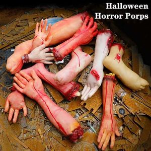 Andere festliche Partyartikel, Halloween-Party-Dekoration, blutiger gebrochener Arm, Hand, Finger, Fuß, gruselige Kinder, Geschenk für Zuhause, Outdoor, Horror-Requisiten, Zubehör R231011