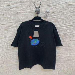 2021ss primavera e l'estate nuova stampa in cotone di alta qualità manica corta girocollo pannello T-shirt Taglia m-l-xl-xxl-xxxl Colore nero w207u