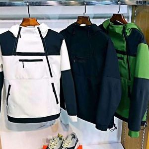 Fashion Men windbreaker Jackets Hooded Coats Unisex Outdoor Black White Green Hip Hop Streetwear Spring Autumn Sport Hoodies Causa217I