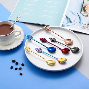 Stainless Steel Coffee Spoons Dessert Scoops Crown Tea Spoons Christmas Gifts Kitchen Tools Flatware Tableware