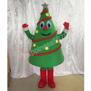 Hot Sale Christmas Tree Mascot Costumes Cartoon Character Outfit Suit Carnival Vuxna storlek Halloween Julfest Carnival Dress Suits