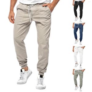 Men's Pants Loose Straight Cotton Rumble Summer Casual Breathable Leggings Men Simple L Toe Slip