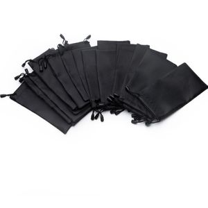 Jóias óculos de sol casos sacos óculos acessórios moda 100pcs saco macio com pano de limpeza microfibra poeira bolsa de armazenamento à prova dhj9t