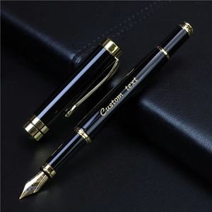 Fountain Pens Golden Text Custom Custom Engraved Pen Office School Remememorate Gifter Full Metal Pen Student Lothing Roller文房具231011