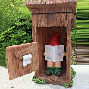 Gartendekorationen Zwergzwerge Go To The Toilet and Forget Close Statue Gnome Ornaments 231011