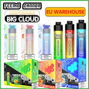 Starter kit vaporizzatore Vape EU Venditore caldo Feemo Cannon sigaretta elettronica usa e getta 18ml pod usa e getta vape 0,5 ohm vaping Big Cloud pod con 0,8% nic e-juice prezzo all'ingrosso