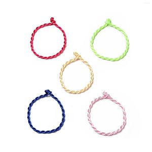 Bangle 50pcs Nylon Rattail Cabo de Cetim Pulseira Fazendo Sorte Amizade Presente Vermelho Pulseiras Artesanais Atadas Jóias Descobertas