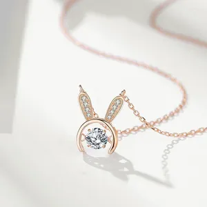 Цепочки, креативное ожерелье из стерлингового серебра, корейское ожерелье в форме сердца для девочек, циркониевая цепочка на ключицу, ювелирные изделия для подругML5689235