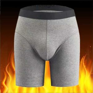 Men's Thermal Underwear Men Add Velvet Underwear Winter Thick Cotton Keep Warm Shorts Plus Long Legs Pants Boxer Shorts Old Man Thermal Underpants largeL231011