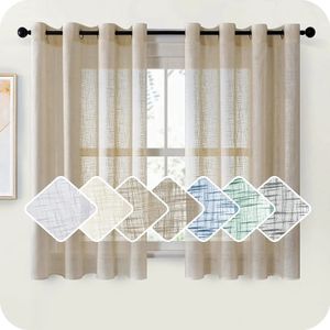 Gardin bilehome modern kort linne ren gardiner för vardagsrum sovrum voile gardiner paneler heminredning draperier fönsterbehandling 231010