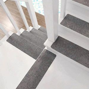 Tapetes de escada retângulo tapetes antiderrapantes 15 pçs/set tapete auto-adesivo capa passo escada repetidamente-use almofadas de segurança