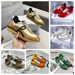 Designer Fashion luxury casual loewees shoes nylon shoes suede lace-up Soft Sole Inner Elevated Casual sneakers mens and women Outdoor Running Shoes