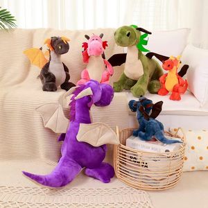 New dinosaur plush toy original series bully dragon plush doll double head flying dragon doll children's birthday gift wholesale