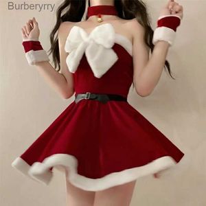 Tema traje sexy natal vem para mulheres papai noel cosplay feriado festa desempenho roupas tentador uniforme streaming panol231010