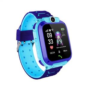 Q12B Dziecięce Smart Watch dla dzieci Zegarek Zegarek Smartwatch dla chłopców z kartą SIM Waterproof Waterproof Gift IP67 na iOS Android