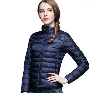 Women's Jackets Down Jacket For Women Autumn Winter Slim-fit Stand Collar Short Lightweight White Duck Coat Puffer Outerwear