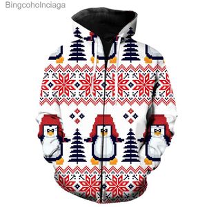 Women's Hoodies Sweatshirts Christmas Style Men's Zipper Hoodie Funny With Hood Jackets 2022 Hot Sale Teens Hip Hop 3D Print Cool Streetwear Tops HarajukuL231011