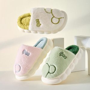 Slippers House Woman Winter Casual Furry Slides Couple Cute Bedroom Shoes Women Comfort Warm Home Plush Slipper Footwear Cosplay