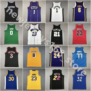 Mens Youth Basketball Jayson 0 Tatum Stephen 30 Curry Doncic McGrady 1 Hardaway Wembanyama 22 Butler Duncan Allen 3 Iverson James Jersey