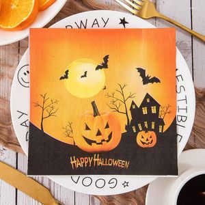 Kökspapper 20st/set engångsservett för Halloween temaparty Supplie Home Decor Dekoration och bordstillbehör