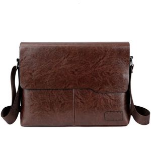 Valigetta Cartella da uomo in pelle PU Cartella da uomo per documenti executive Spalla per documenti vintage da lavoro Messenger Borsa a tracolla laterale di design 231011