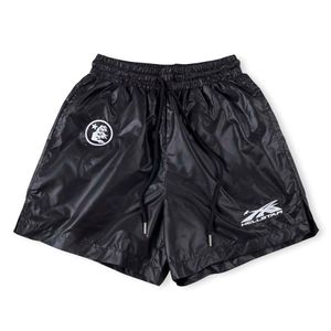 Shorts pretos jogger calça de verão para homens mulheres cordão bordado calças curtas feriados roupas de algodão 24ss