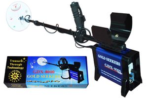 Gratis frakt! Toppnivå Sensitivty Underground Metal Detectors Gold och Silver Pulse Indution GDX8000 LED -skärm Display