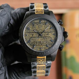 MENS Titta på automatisk mekanisk klocka 40mm Fashion Business Wristwatch Ceramic Retro Printing Display