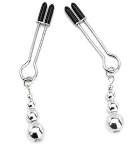 Metal Nipple Clamps clips ring bell torture slave BDSM breast Bondage restraint sexy Toy For Women Couple play Game1081414