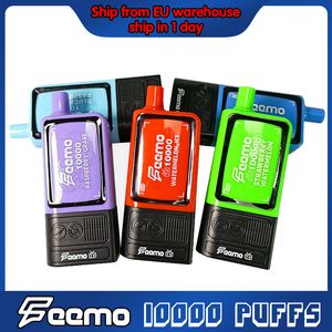 Vape starter kit OEM Logo 10k puffs vaporizador atomizador pod box Feemo TV10000 descartável vapess pod separável e 650mah bateria vape com 20ml 5% nic e-juice venda quente