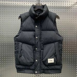 Men's Down Parkas Winter Stand-up Collar Quilted Vests Fashion Warm Slim Causal Loose High Street Sleeveless Jackets Men Tops Male Clothes J231010