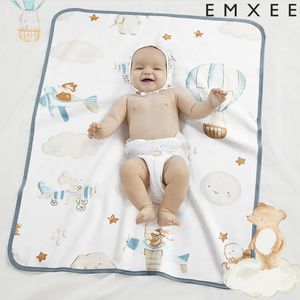 Cloth Diapers EMXEE Reusable Waterproof Diaper Changing For Baby Washable Cotton Changing Pad Cover For born Lovely Urine Pad for Travel 231006