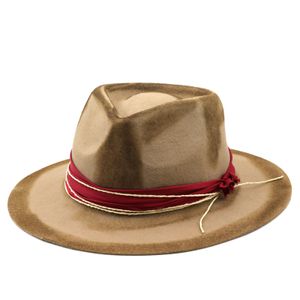 Wide Brim Hats Bucket Hats 100% Australia Wool Fedora Hat Women Men Hat Ladies Fedoras Wide Brim Jazz Felt Hat Vintage Bucket Panama Winter Cap 231010