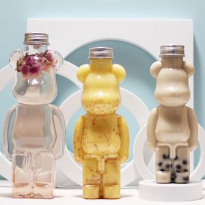 Cartoon Milk Tea Bottle Puppet Bear Shape Thickened Internet Celebrity Juice Drink Cup Water Bottle Cute Personalized Design Water Cup