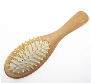 Günstiger Preis Naturholzpinsel gesunde Pflegemassage Holzkämme Antistatische Entwirrige Airbag Haarbürste Haarstyling -Werkzeug 0523