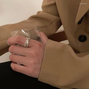 Klusterringar minimalistiska bländande kubiska zirkonskorsring Enkelt multilikt öppet justerbart för kvinnor parti present knuckle smycken