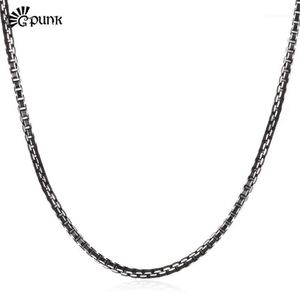 Collana con catena nera da 3 mm Collana alla moda per uomo Gioielli da uomo di alta qualità Tutta in lega di alluminio 3 dimensioni N204G1256i