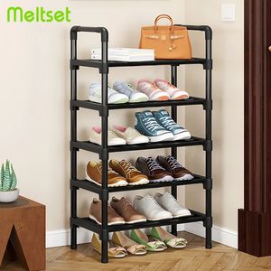 Storage Holders Racks Simple Shoe Rack Multi-layer Metal Shoe Shelf Space Saving for Living Room Shoes Cabinet Organizer Stand Holder 231010