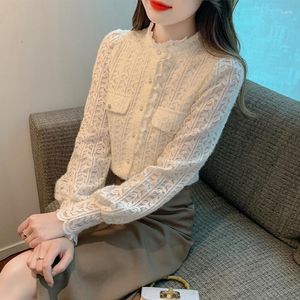 Women's Blouses Elegant And Versatile Lace Shirt Fashionable Ladies' For Smart Casual Look Perfect Work Weekend