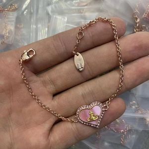 18K Ouro Luxo West Wood Love Heart Designer Brincos Studs Rosa Bling Diamante Cristal Estrela Charme Anéis Brinco Brincos Pulseiras Colares Jóias