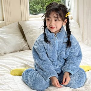 Pijamas crianças pijama conjuntos outono inverno quente duas peças infantil meninos pijama aconchegante macio sleepwear meninas roupas 2-10 anos crianças homewear 231010