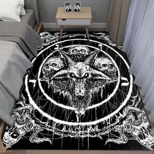 Teppich im dunklen Stil, Satan-Teppich, Totenkopf-Matte, Drachen-Krieger-Teppich für Schlafzimmer, Wohnzimmer, schwarzer Teppich, weiche rutschfeste Matte, Heimdekoration 231010