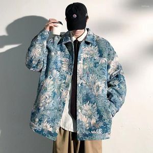 Men's Jackets Spring And Autumn Fashion Printed For Y2K Clothing Plus Size Casual Trend Baseball Wear Blue Loose Ropa M-5XL