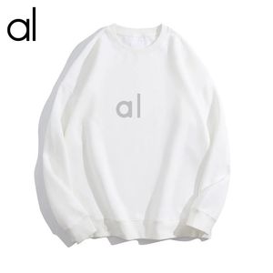 Al Women Yoga Outfit Felpe perfettamente oversize Maglione Allentato Manica lunga Crop Top Fitness Allenamento Girocollo Camicetta Palestra