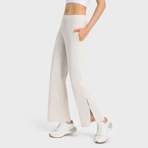 L-w030 Commuter Loungeful Slight Flared Pant Hochsitzende Yogahose Hautfreundliche Jogginghose mit weitem Bein Schweißableitende, atmungsaktive Damenhose